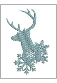 Chr047 - Christmas deer silhouette